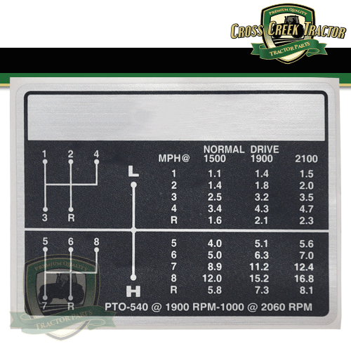 Ford 8 Speed Vinyl Shift Pattern Decal - D3NN7B292B